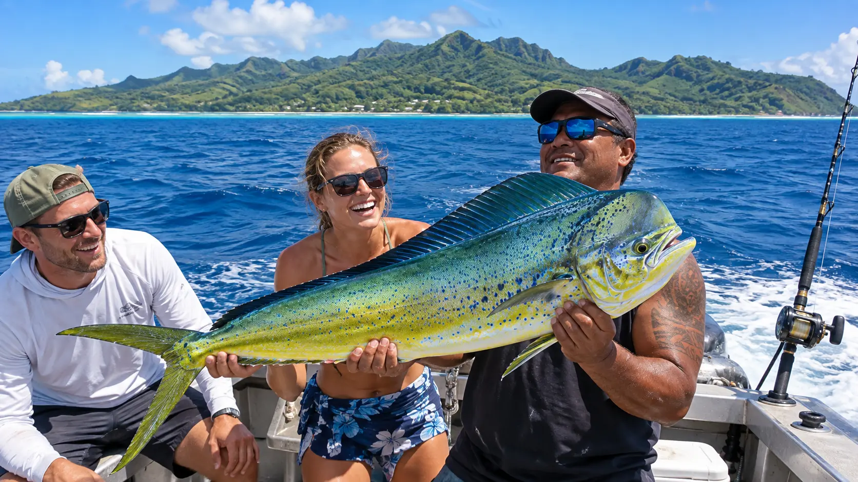 Vibrant Rarotonga island scene