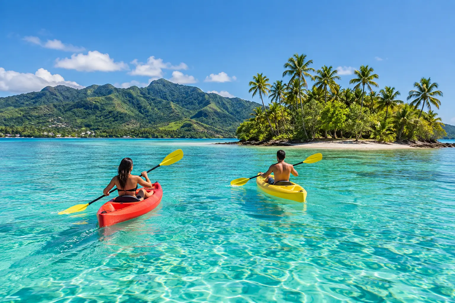 Vibrant Rarotonga island scene