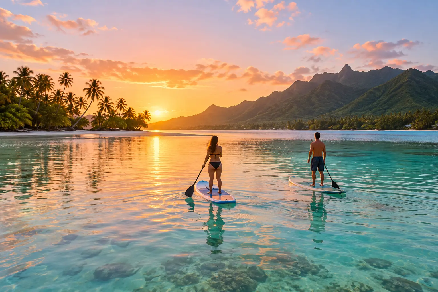 Vibrant Rarotonga island scene