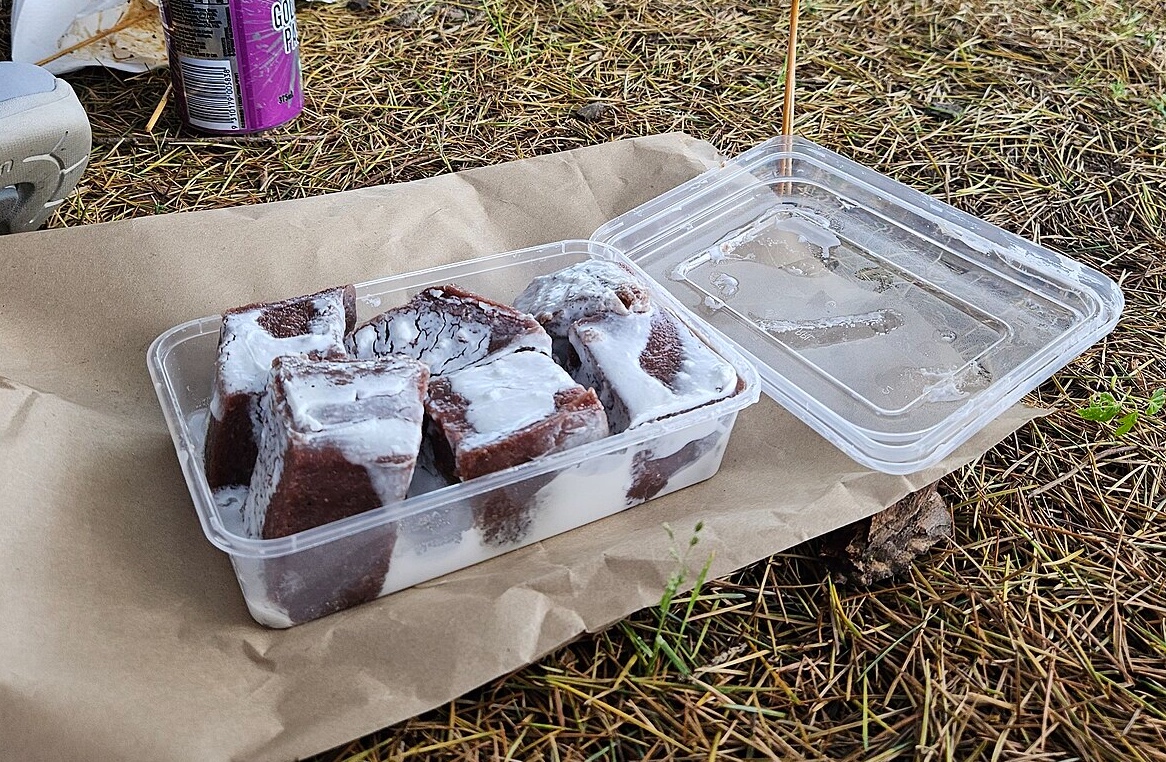 Real photograph of Cook Islands banana poke at Ōtara Markets